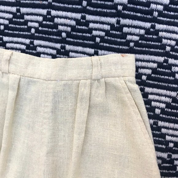 vtg Linen A-line skirt - Picture 6 of 14